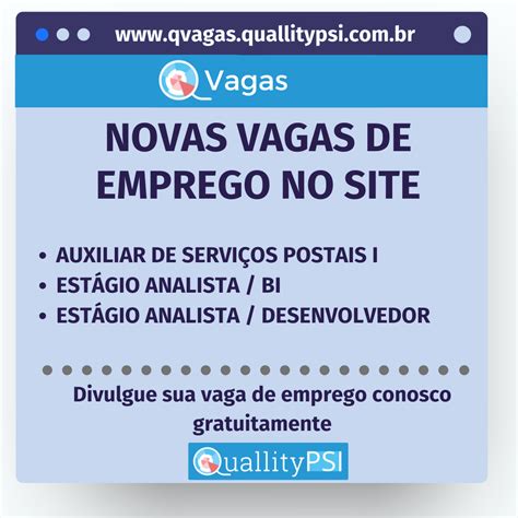 Vagas Recentes .